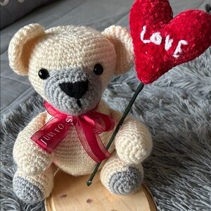 Crochet Teddy Bear with Heart